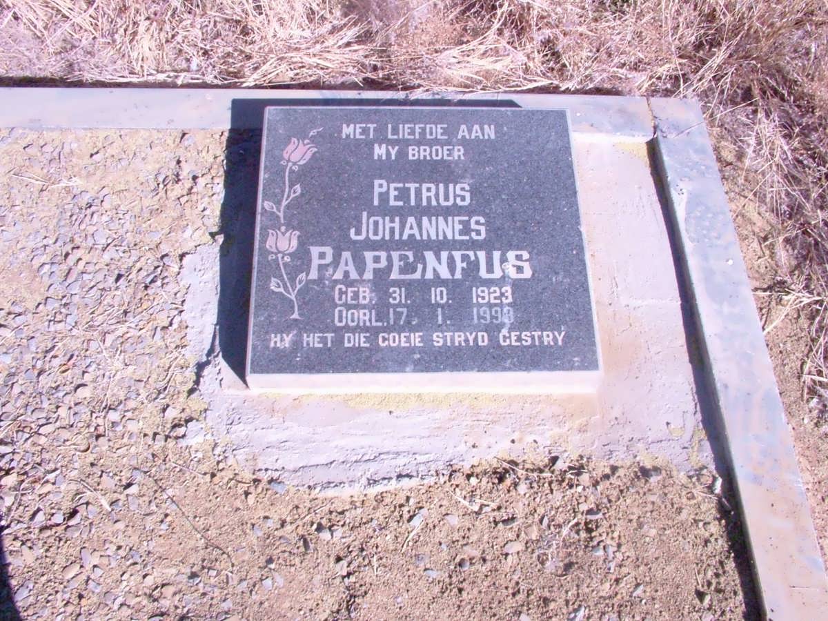 PAPENFUS Petrus Johannes 1923-1993