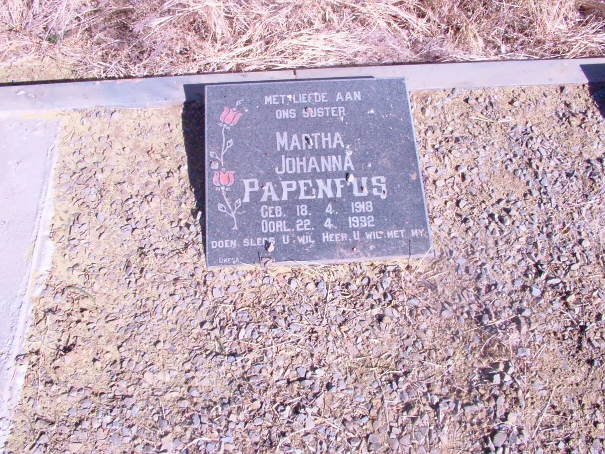 PAPENFUS Martha Johanna 1918-1992