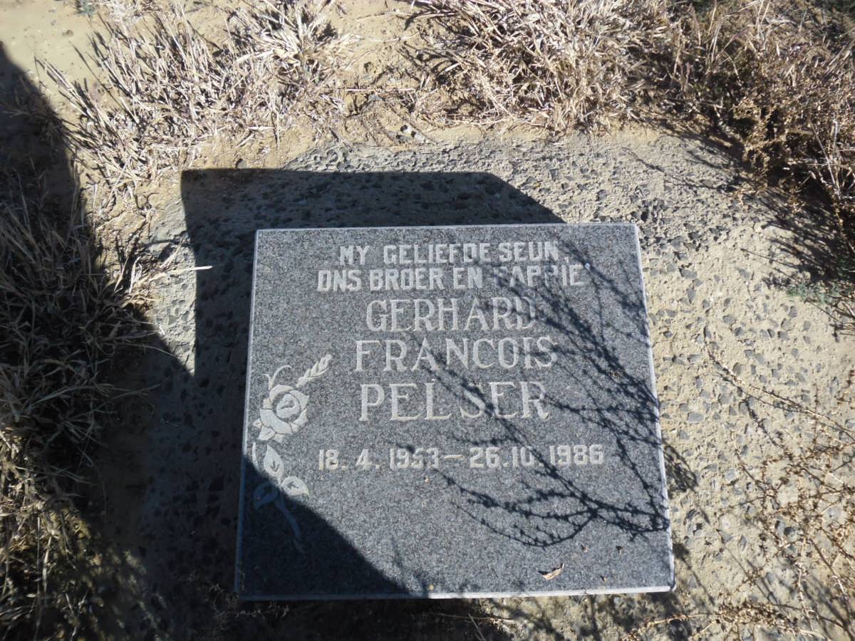 PELSER Gerhard Francois 1953-1986