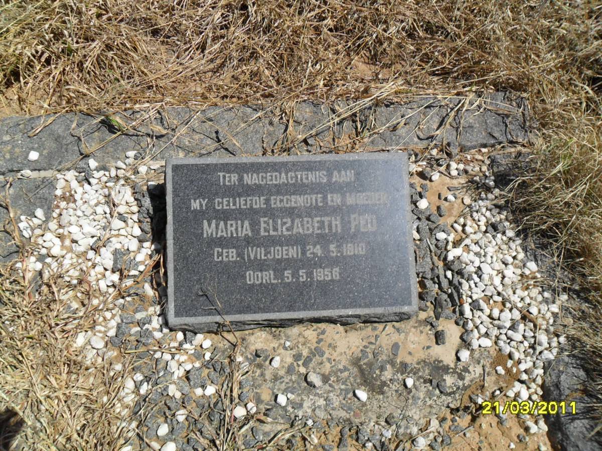 PEO Maria Elizabeth nee VILJOEN 1910-1956