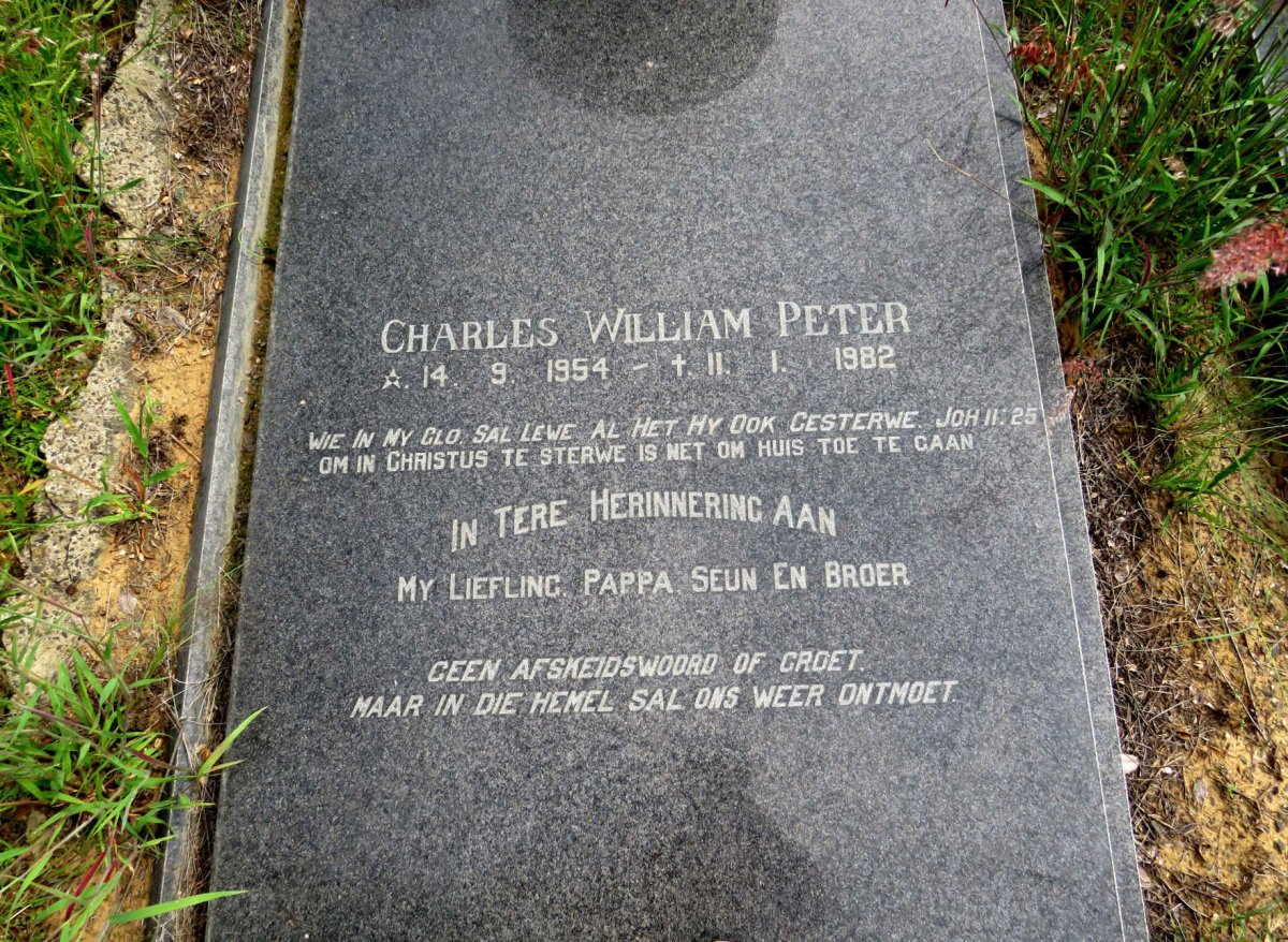 PETER Charles William 1954-1982
