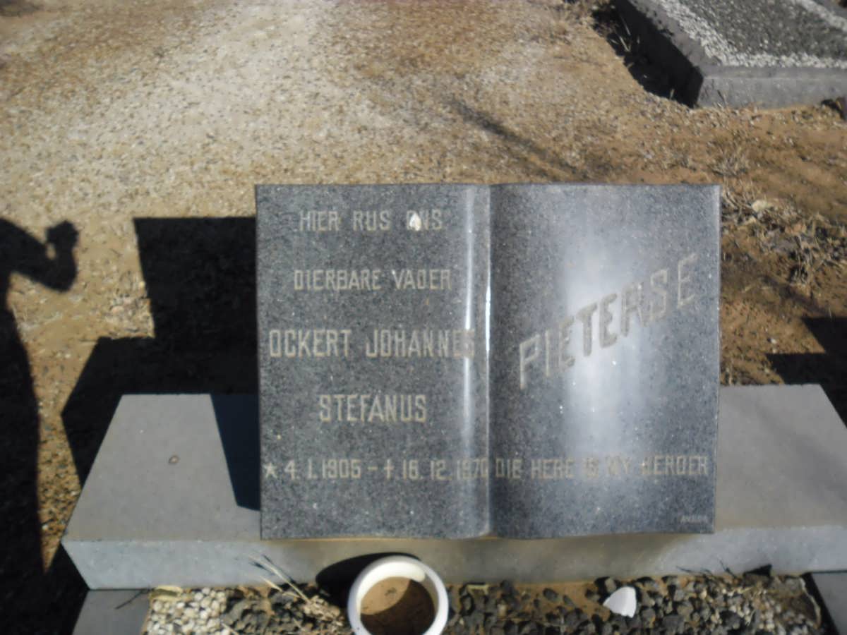 PIETERSE Ockert Johannes Stefanus 1905-1970