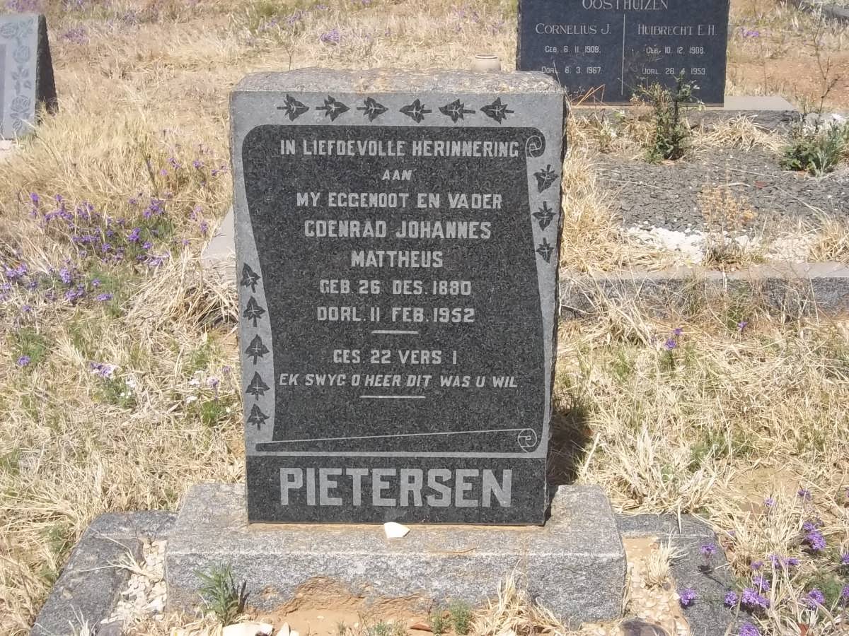 PIETERSEN Coenrad Johannes Mattheus 1890-1952