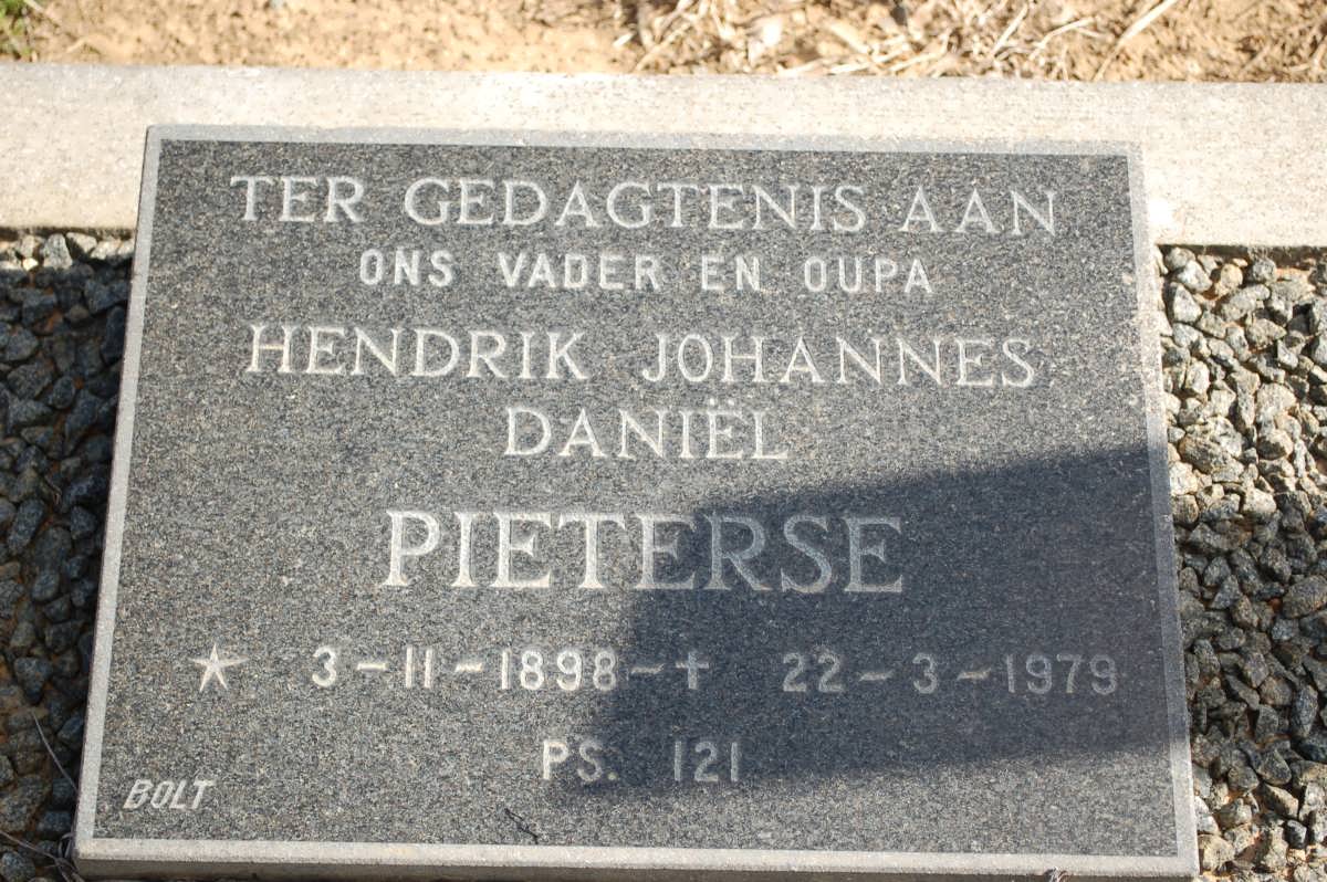 PIETERSE Hendrik Johannes Daniël 1898-1979