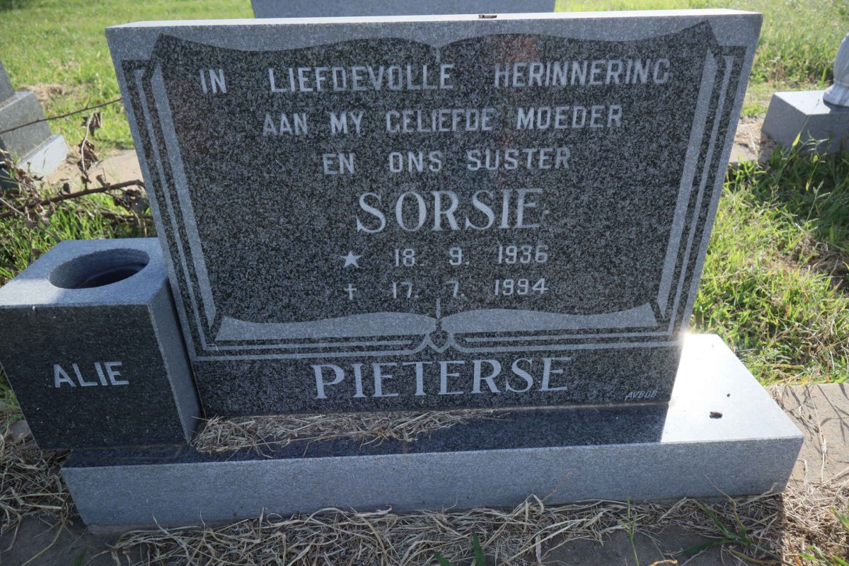 PIETERSE Sorsie 1936-1994