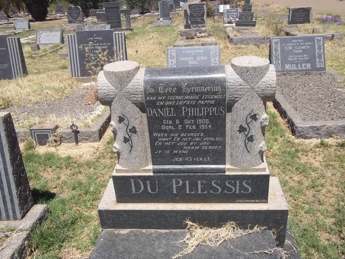 PLESSIS Daniel Philippus, du 1906-1954