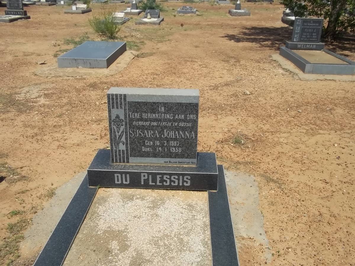 PLESSIS Susara Johanna, du 1957-1958