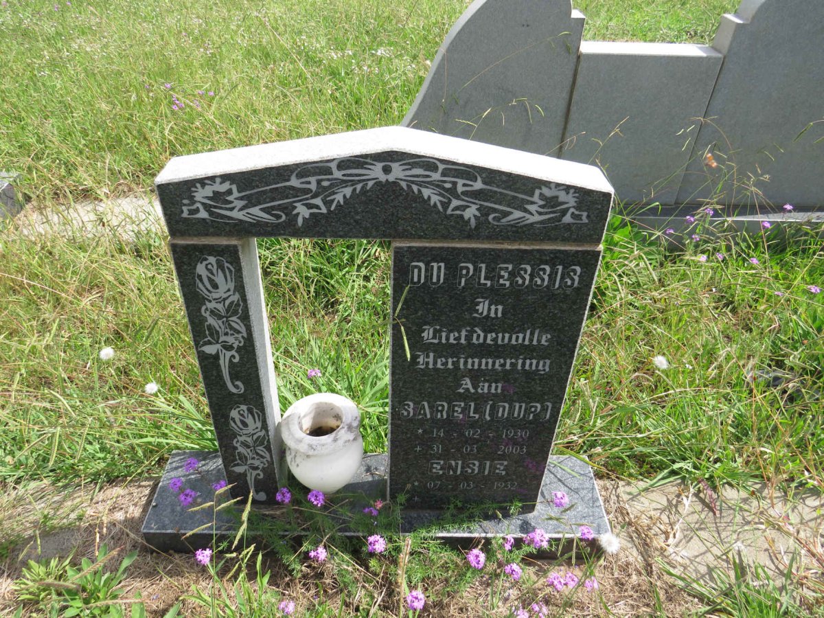 PLESSIS Sarel, du 1930-2003 & Ensie 1932-