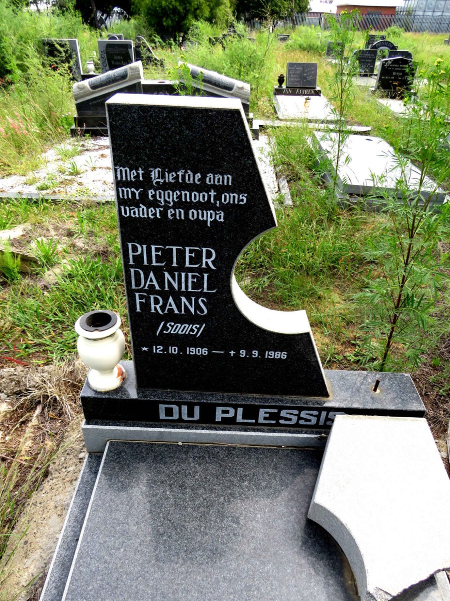 PLESSIS Pieter Daniel Frans, du 1906-1986 