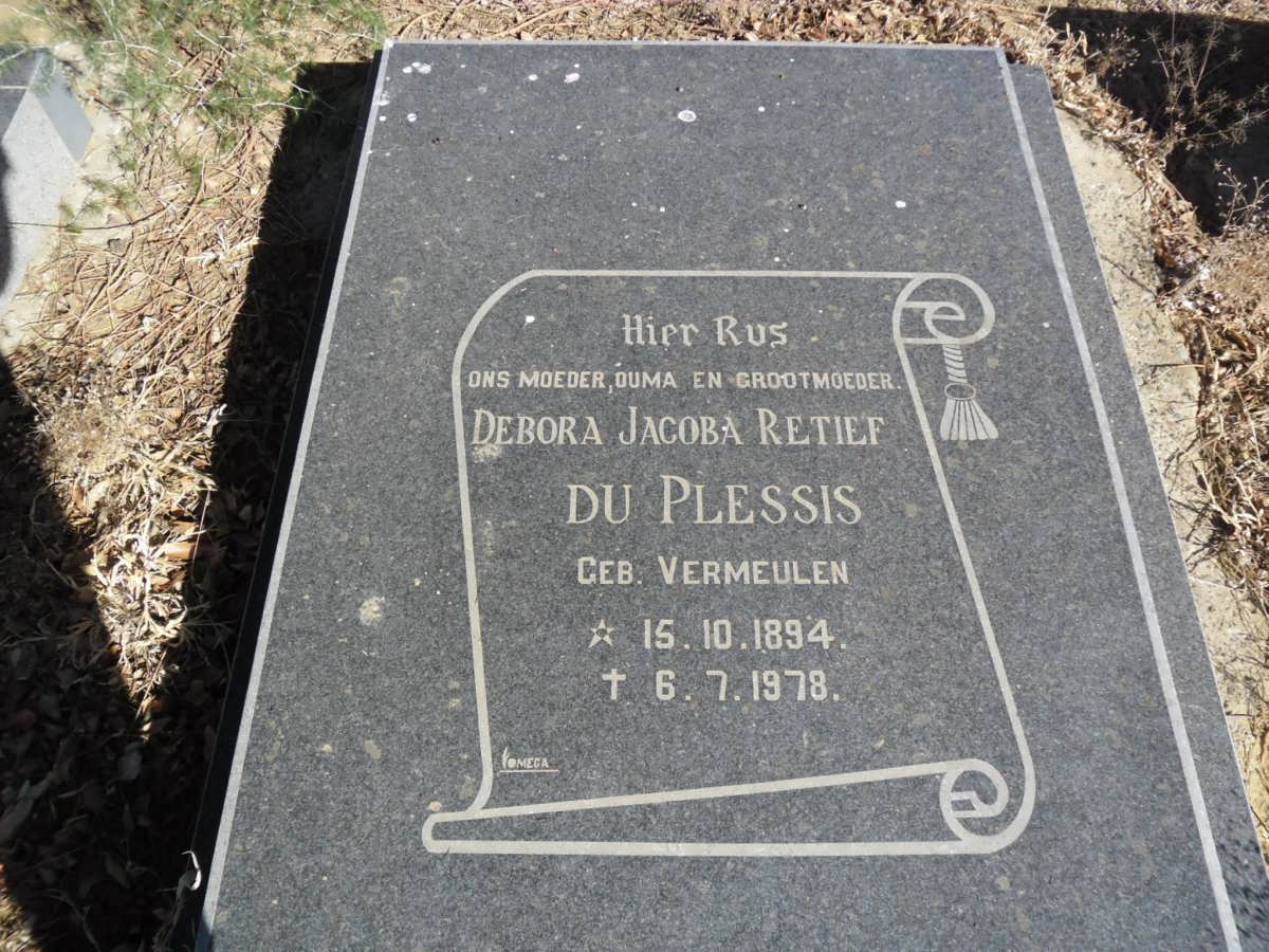 PLESSIS Debora Jacoba Retief, du nee VERMEULEN 1894-1978