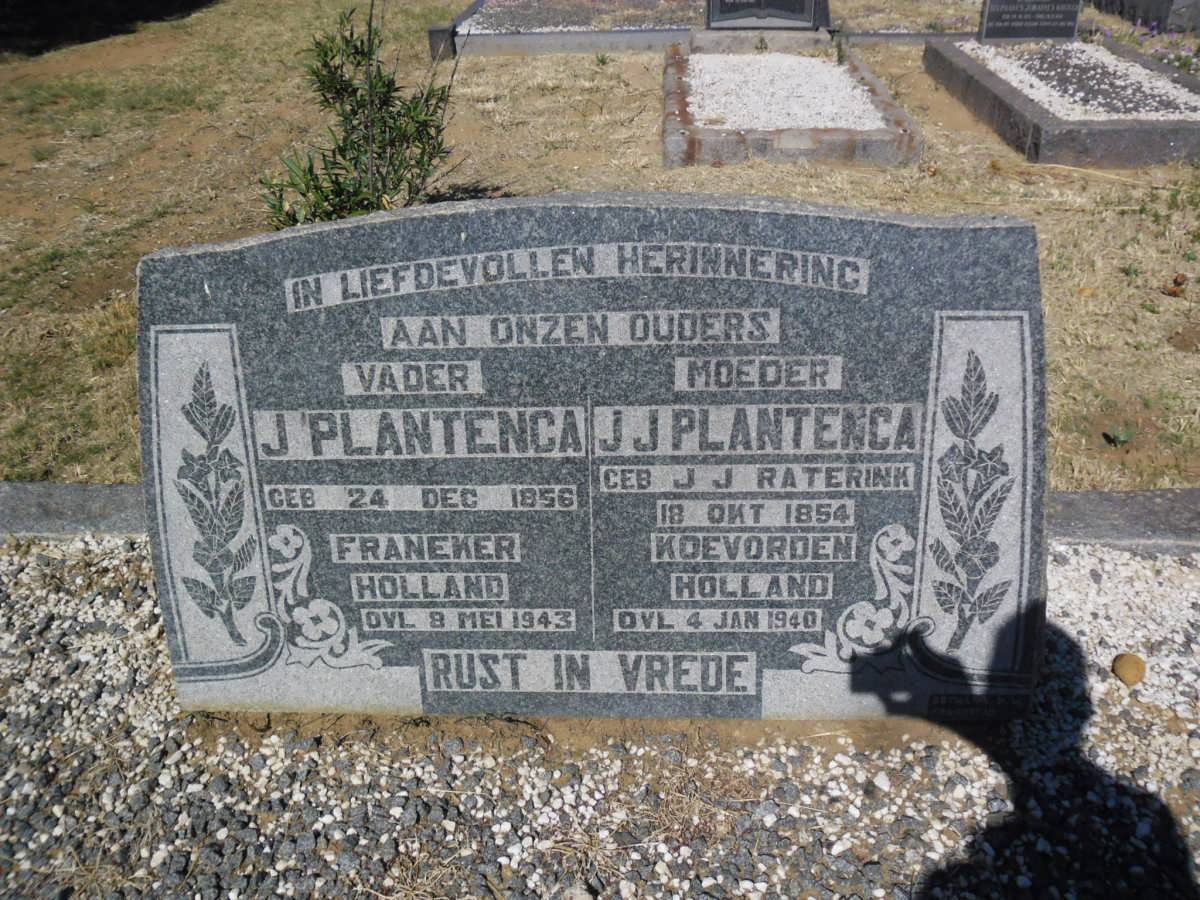 PLANTENGA J. 1856-1943 &amp; J.J. RATERINK 1854-1940