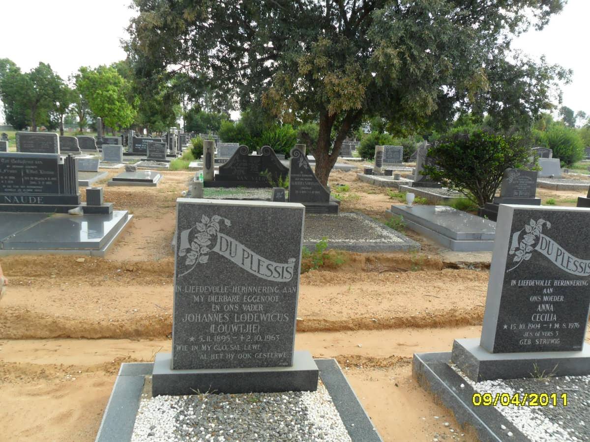 PLESSIS Johannes Lodewicus, du 1895-1963