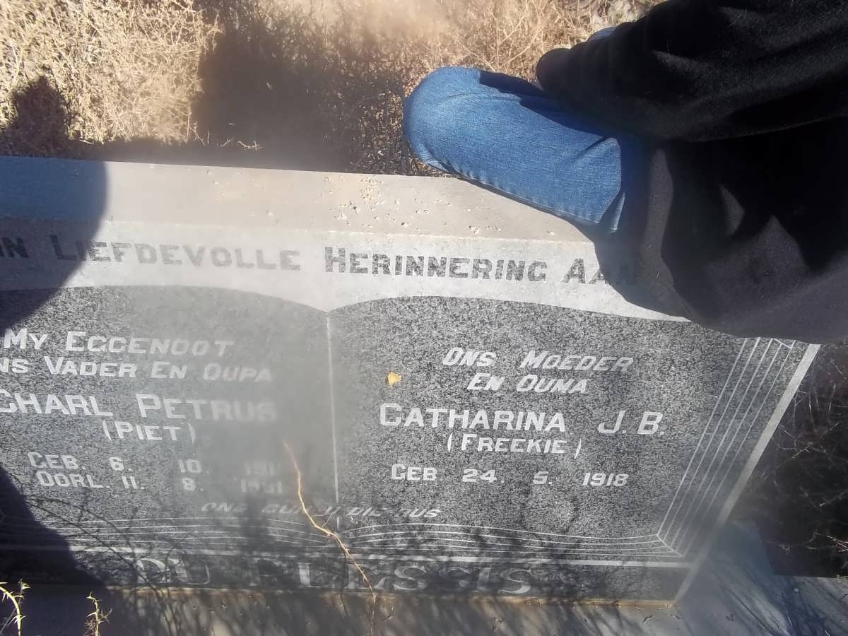 PLESSIS Charl Petrus, du ?-? &amp; Catharina J.B. 1918-