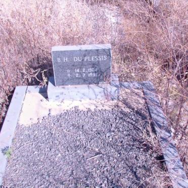 PLESSIS B.H., du 1904-1981
