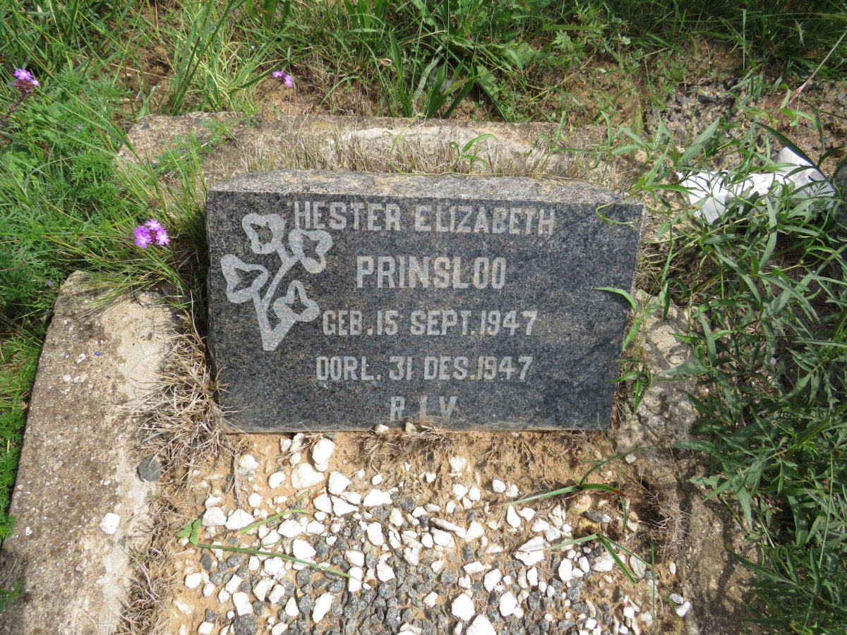 PRINSLOO Hester Elizabeth 1947-1947