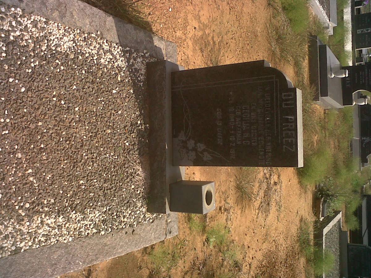 PREEZ Cecilia H.C., du nee ACKERMAN 1940-1972