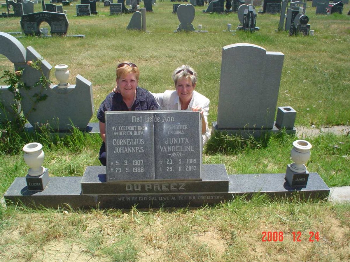PREEZ Cornelius Johannes, du 1907-1988 &amp; Junita VANDELINE 1909-2003