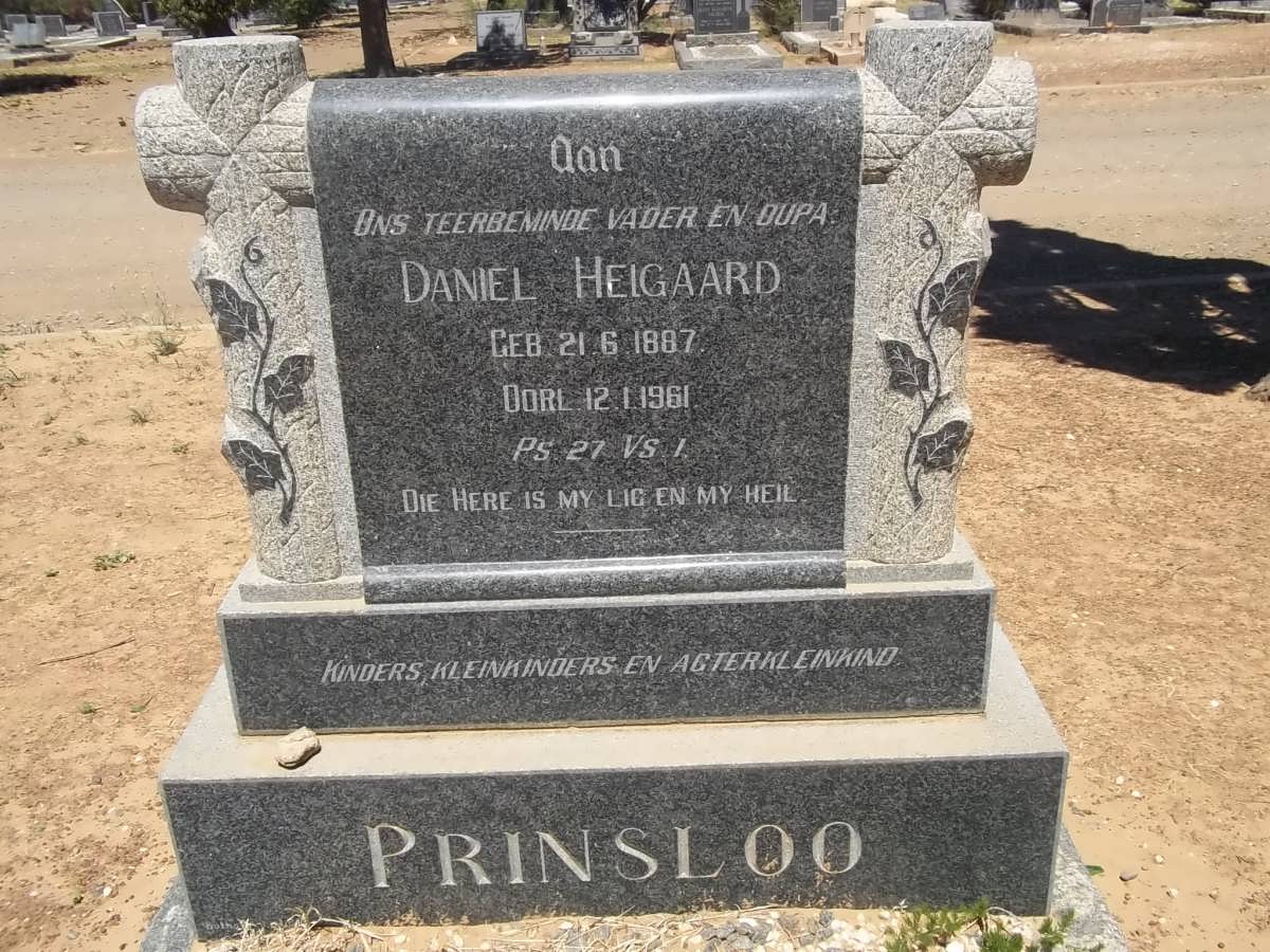 PRINSLOO Daniel Helgaard 1887-1961