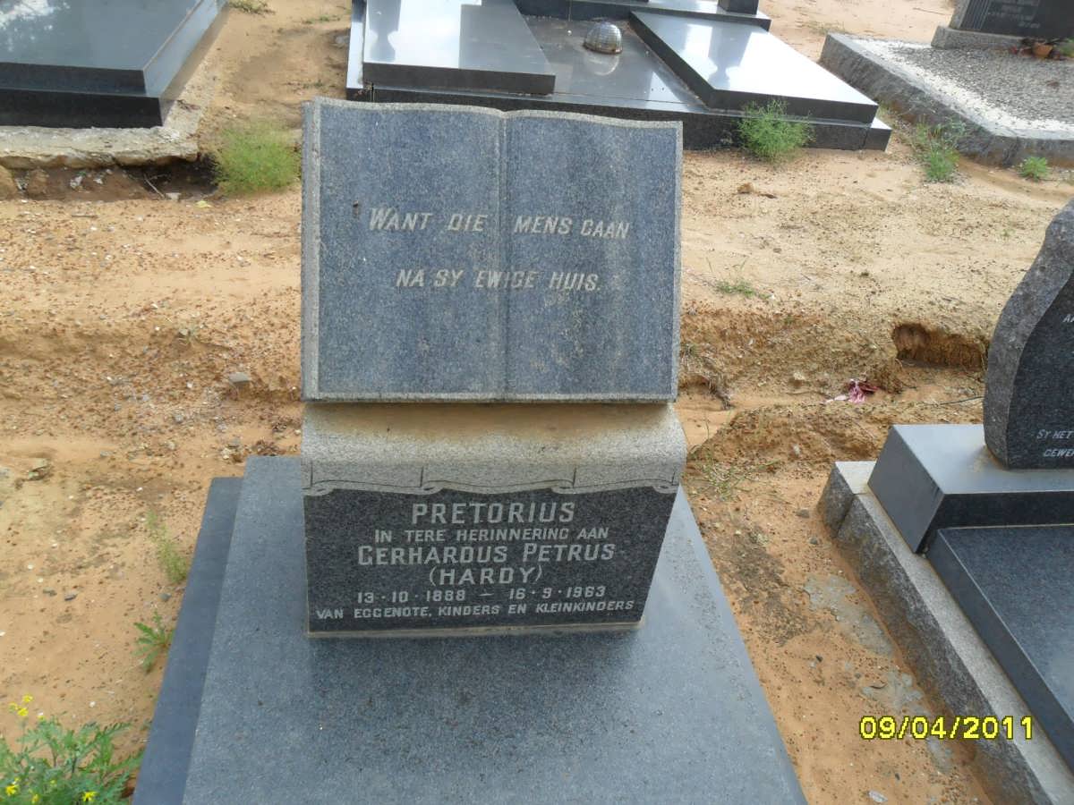 PRETORIUS Gerhardus Petrus 1888-1963