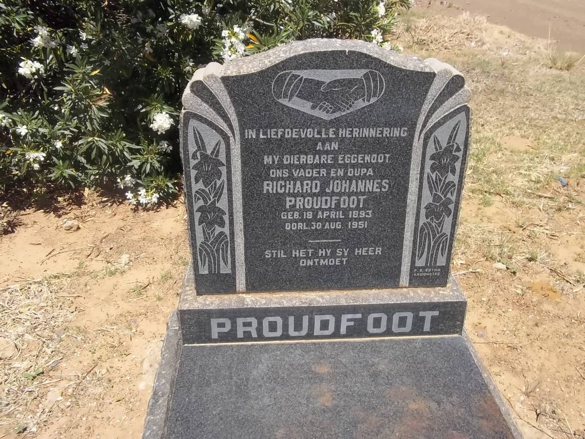 PROUDFOOT Richard Johannes 1893-1951