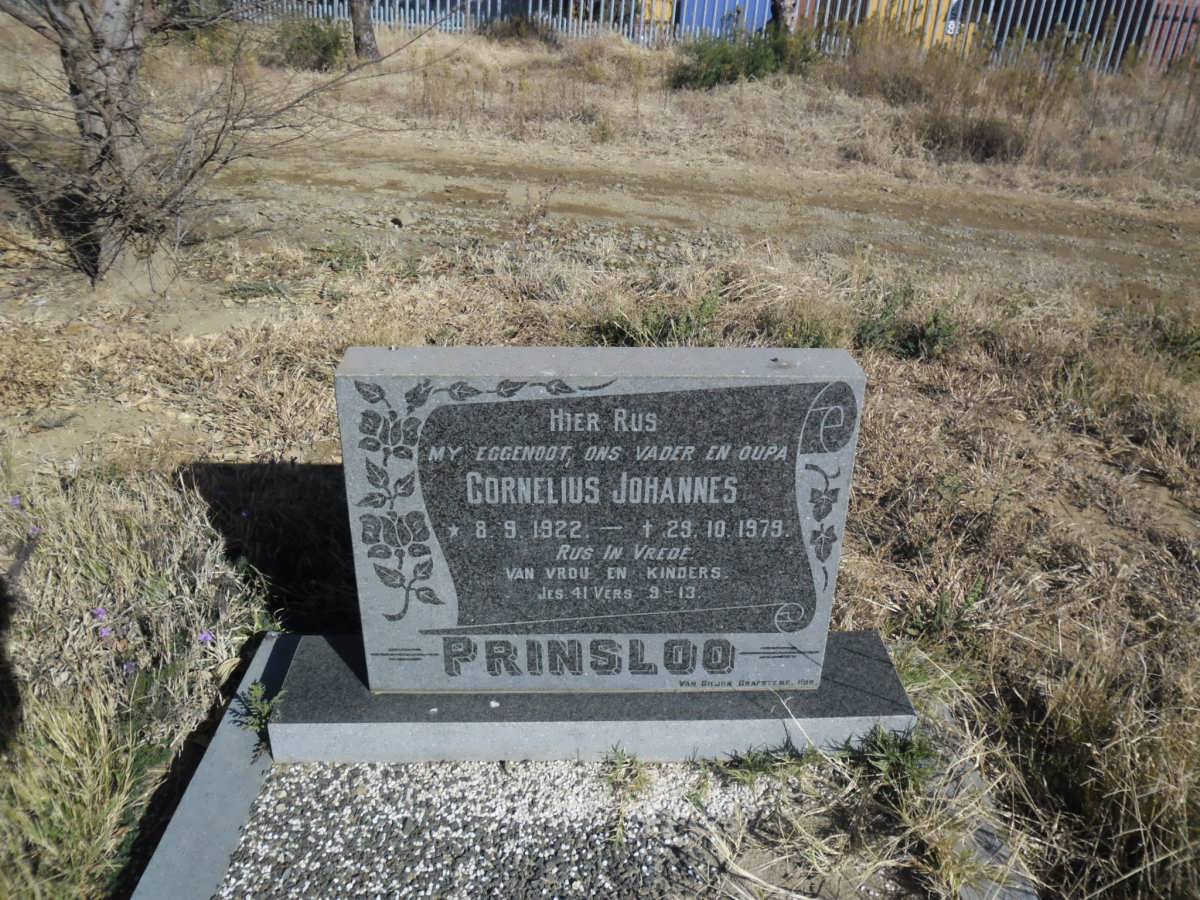 PRINSLOO Cornelius Johannes 1922-1979