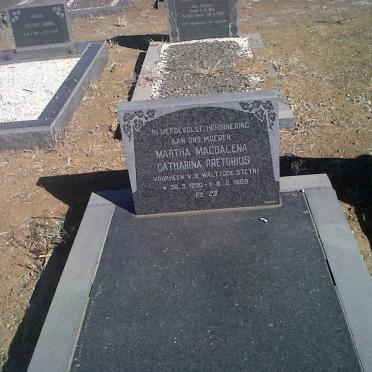 PRETORIUS Martha Magdalena Catharina formerly V.D. WALT nee STEYN 1890-1968