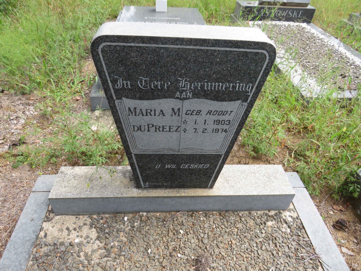 PREEZ Maria M., du nee ROODT 1903-1974