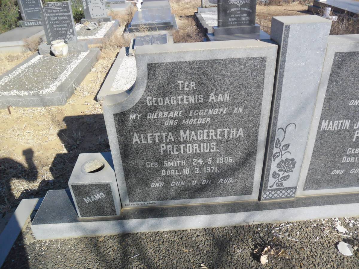 PRETORIUS Aletta Mageretha nee SMITH 1906-1971