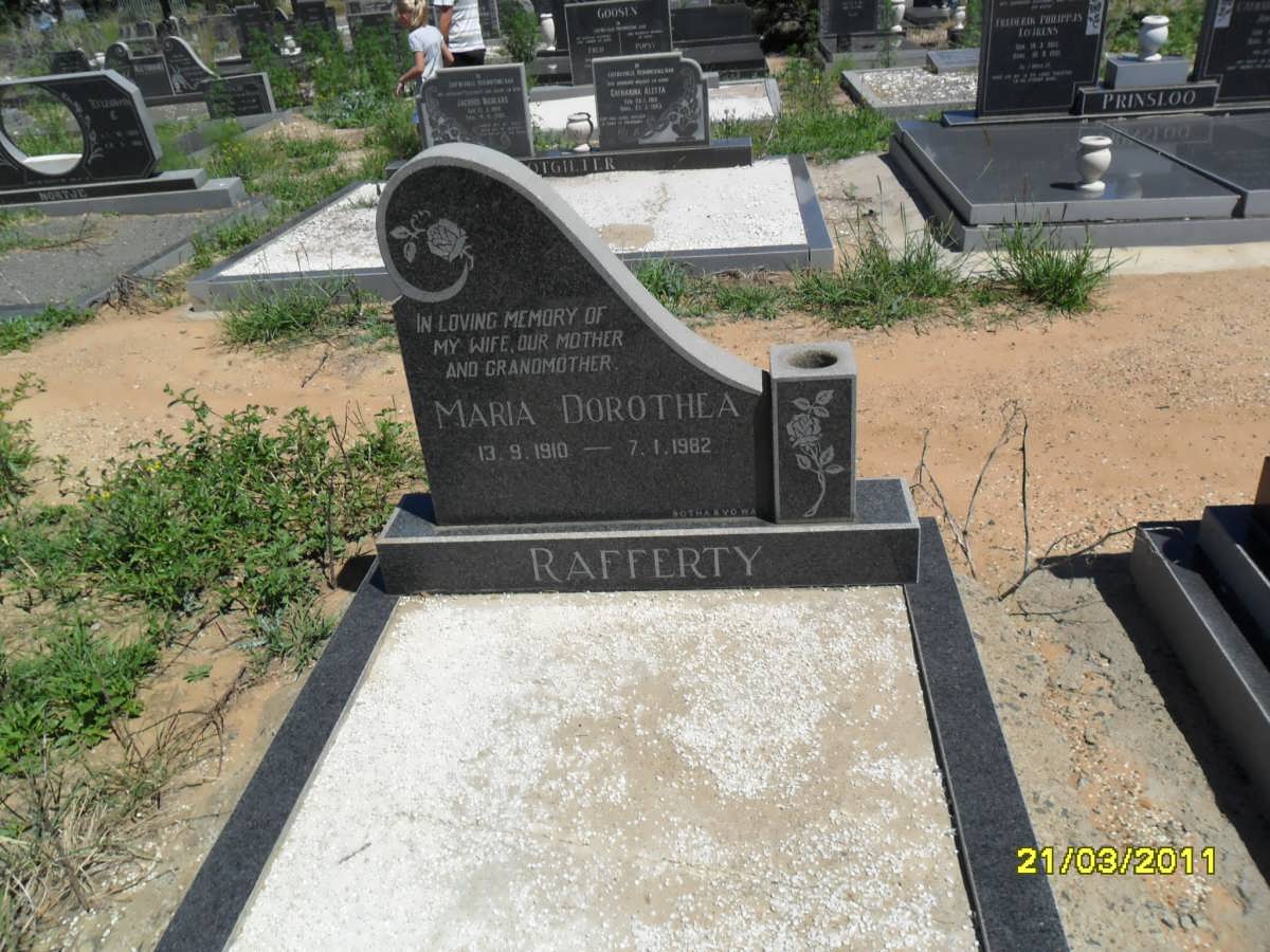 RAFFERTY Maria Dorothea 1910-1982