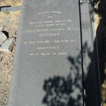 RAUTENBACH Elizabeth Johanna Susanna 1893-1973