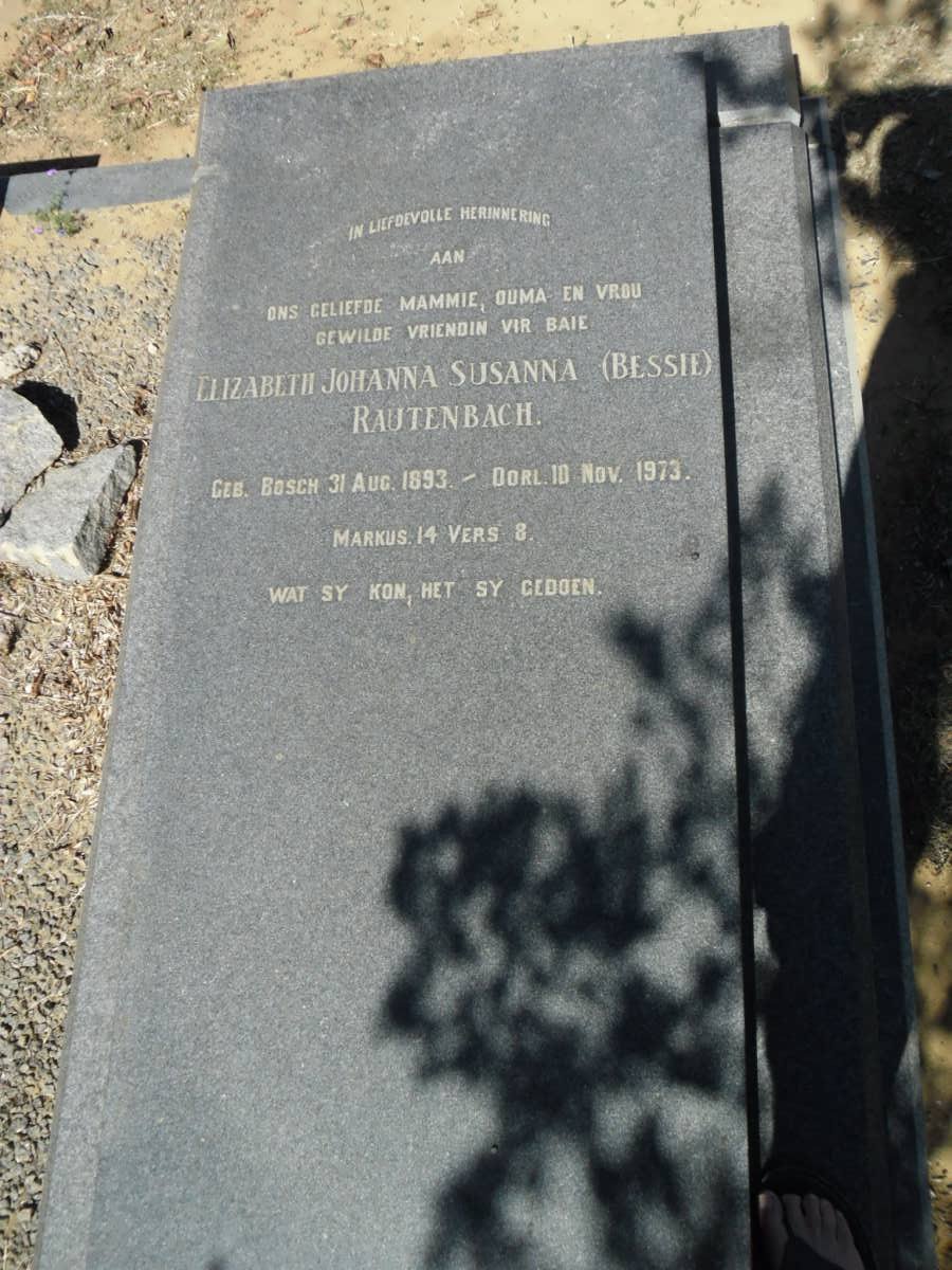 RAUTENBACH Elizabeth Johanna Susanna 1893-1973