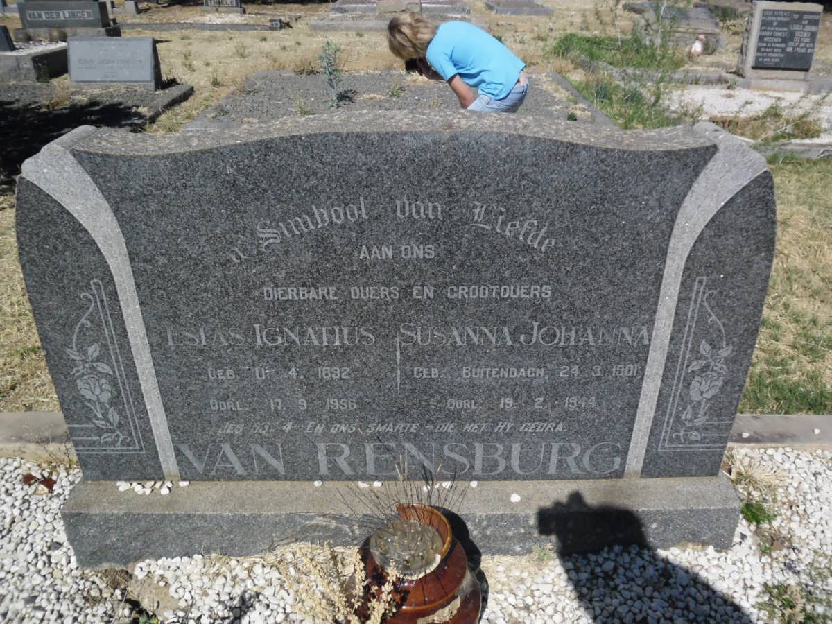 RENSBURG Esias Ignatius, van 1892-1956 &amp; Susanna Johanna BUITENDACH 1901-1944