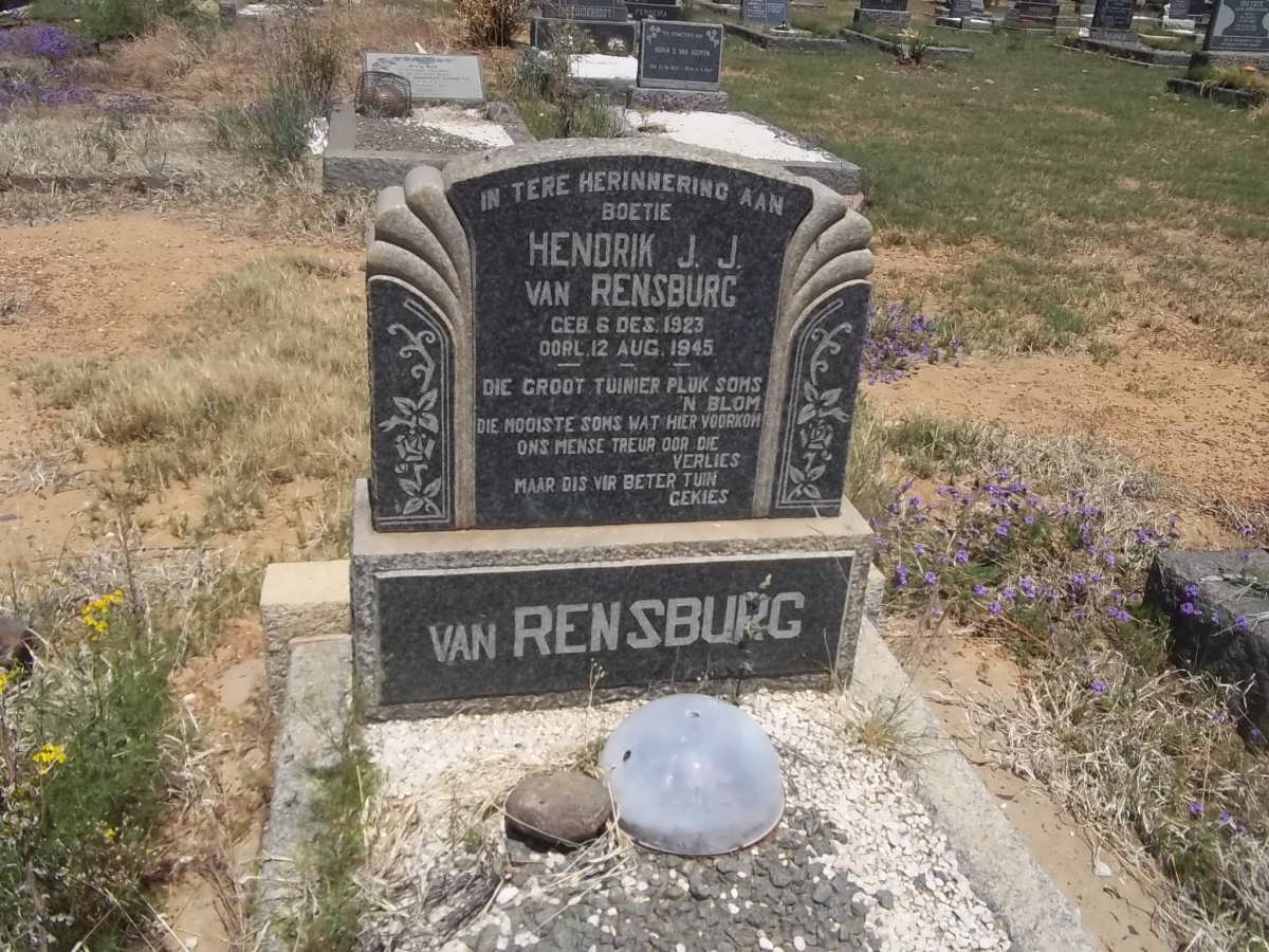 RENSBURG Hendrik J.J., van 1923-1945