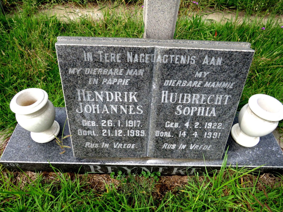 REYNEKE Hendrik Johannes 1917-1989 & Huibrecht Sophia 1922-1991 
