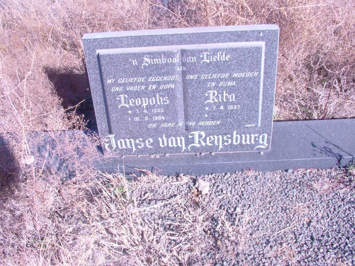 RENSBURG Teopolis, Janse van 1932-1984 &amp; Rika 1937-