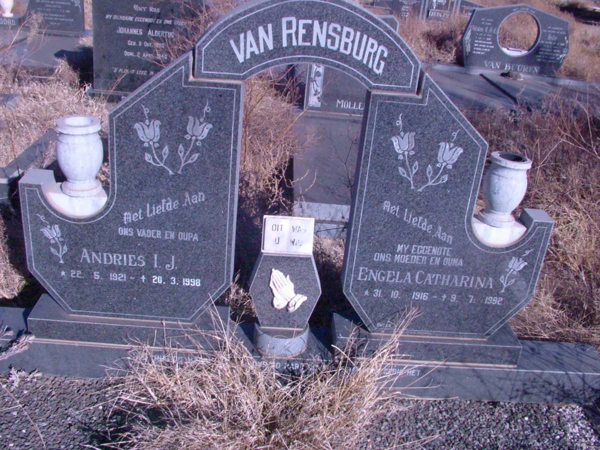RENSBURG Andries I.J., van 1921-1998 &amp; Engela Catharina 1918-1992