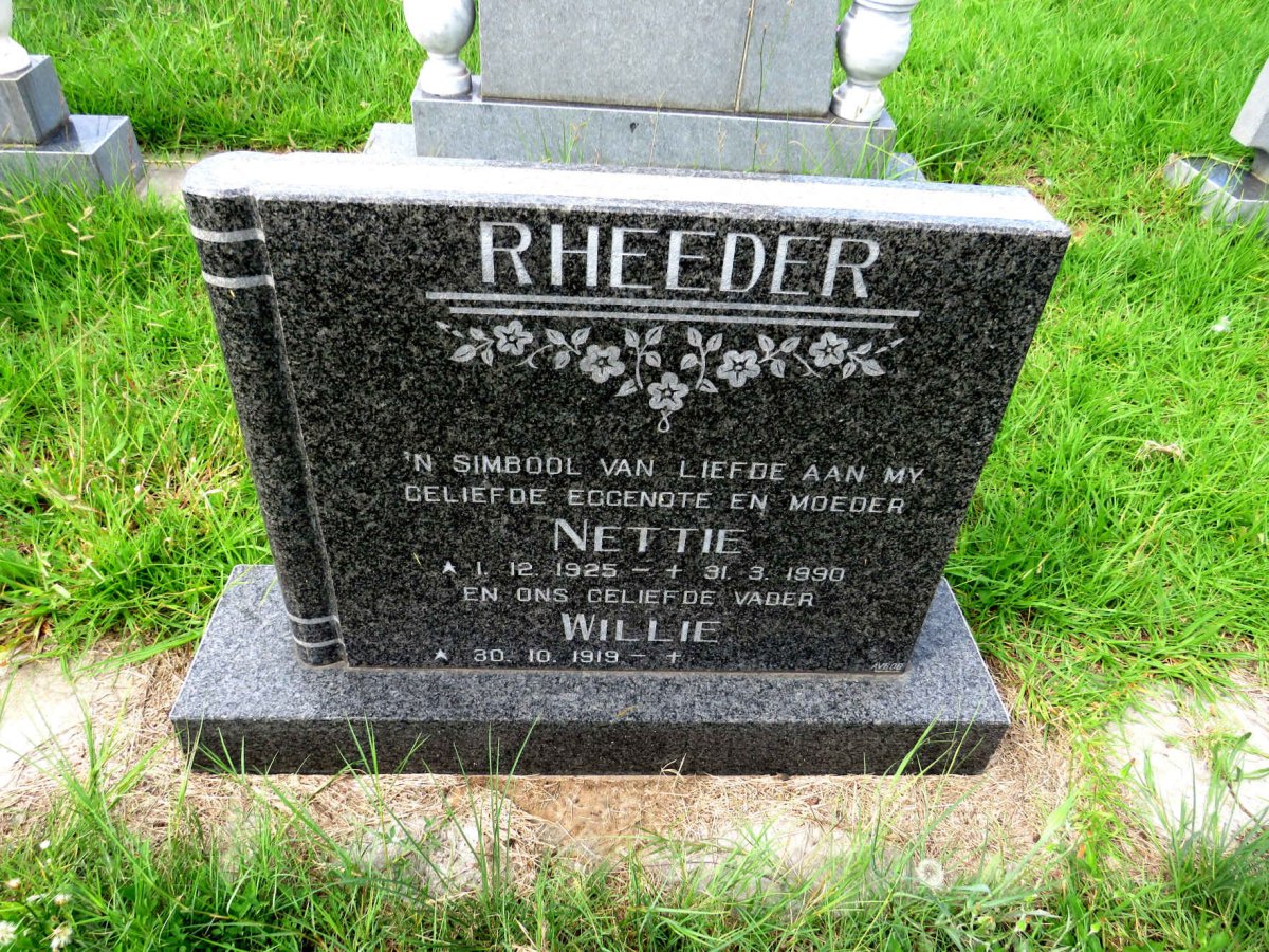 RHEEDER Willie 1919- & Nettie 1925-1919 