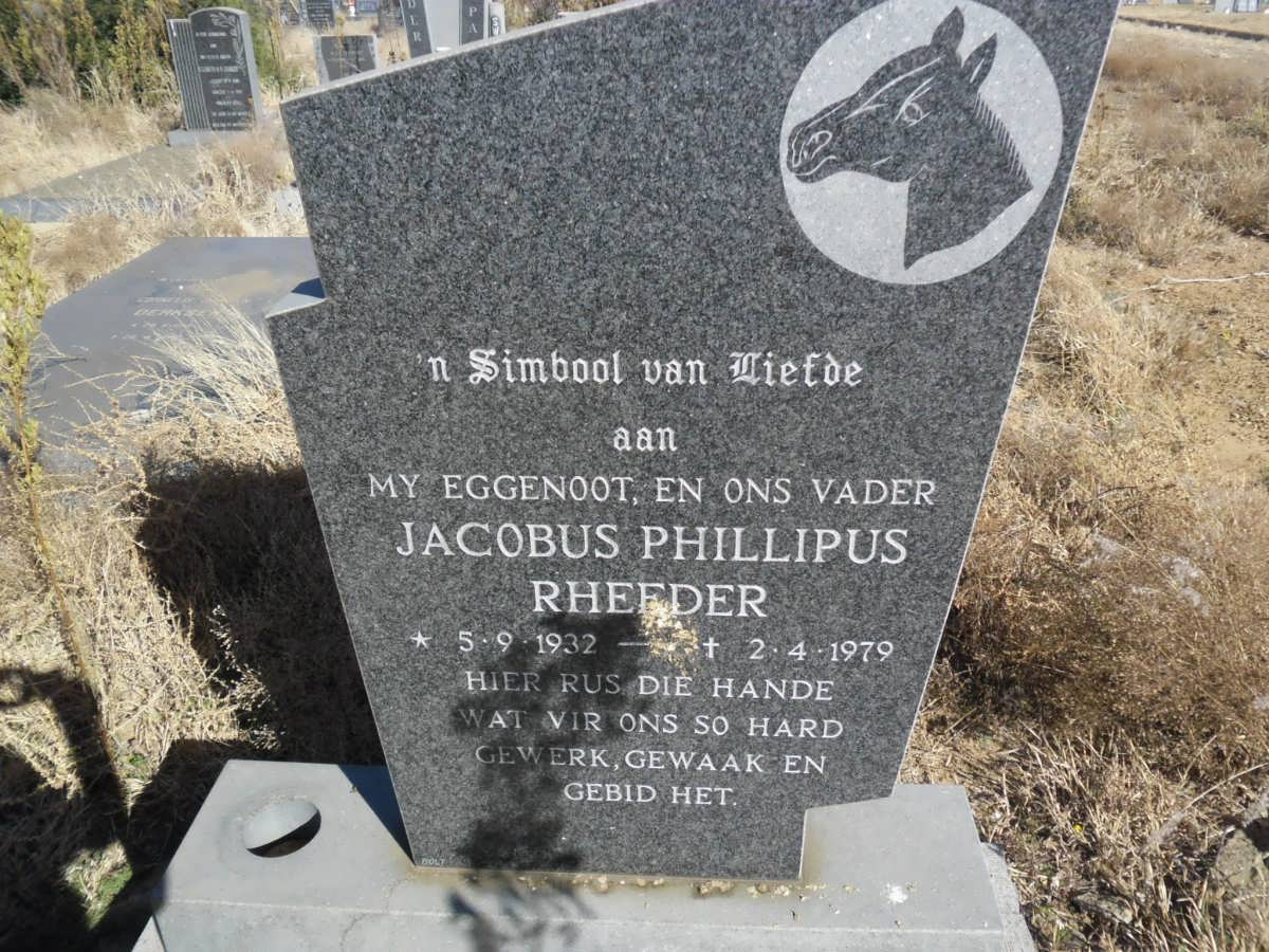 RHEEDER Jacobus Phillipus 1932-1979