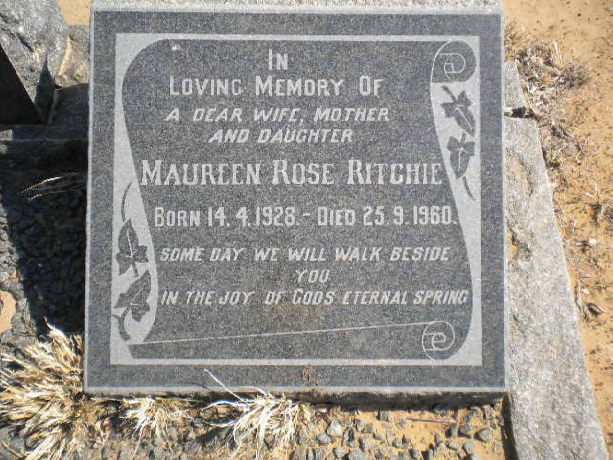 RITCHIE Maureen Rose 1928-1960