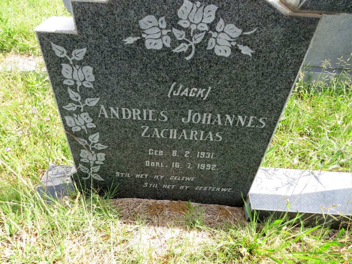 ROBINSON Andries Johannes Zacharias 1931-1992 & Johanna Maria Elizabeth 1936- _2