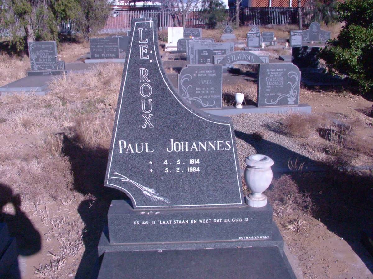 ROUX Paul Johannes, le 1914-1984