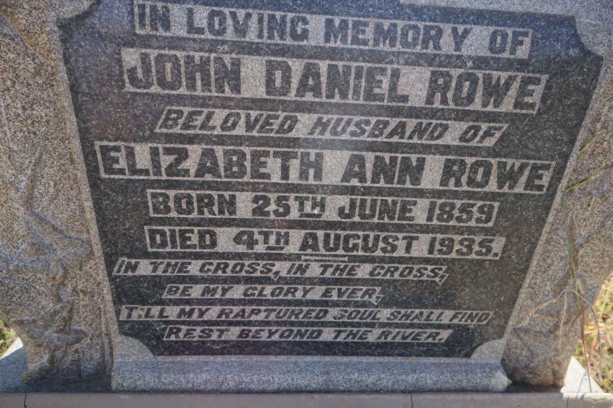 ROWE John Daniel 1859-1935