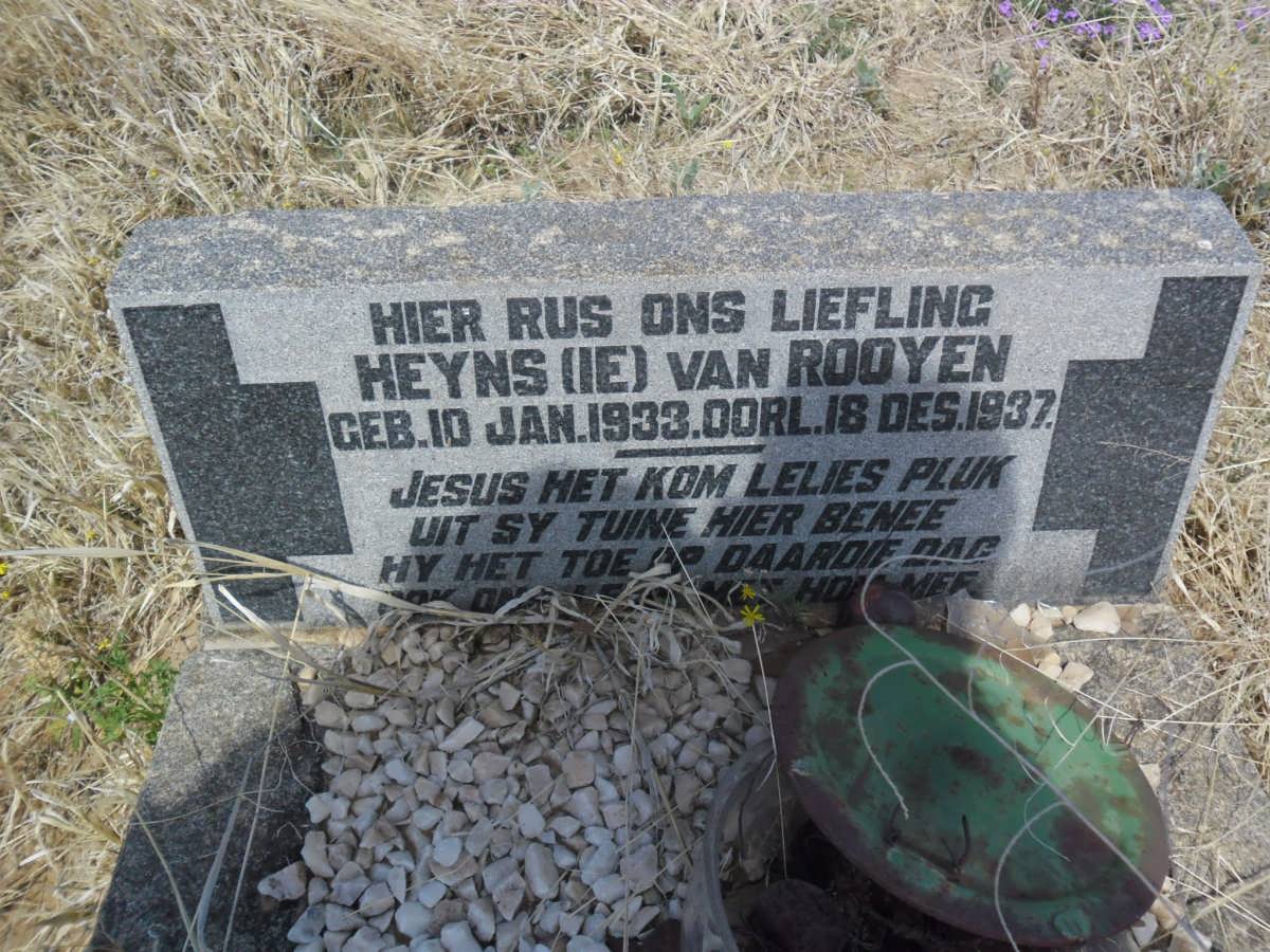ROOYEN Heyns, van 1933-1937