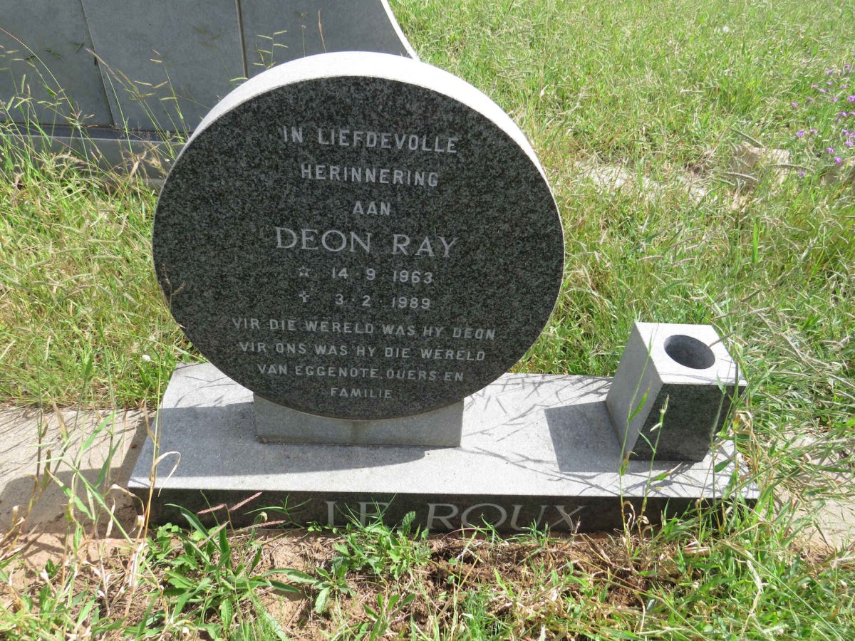 ROUX Deon Ray, le 1963-1989