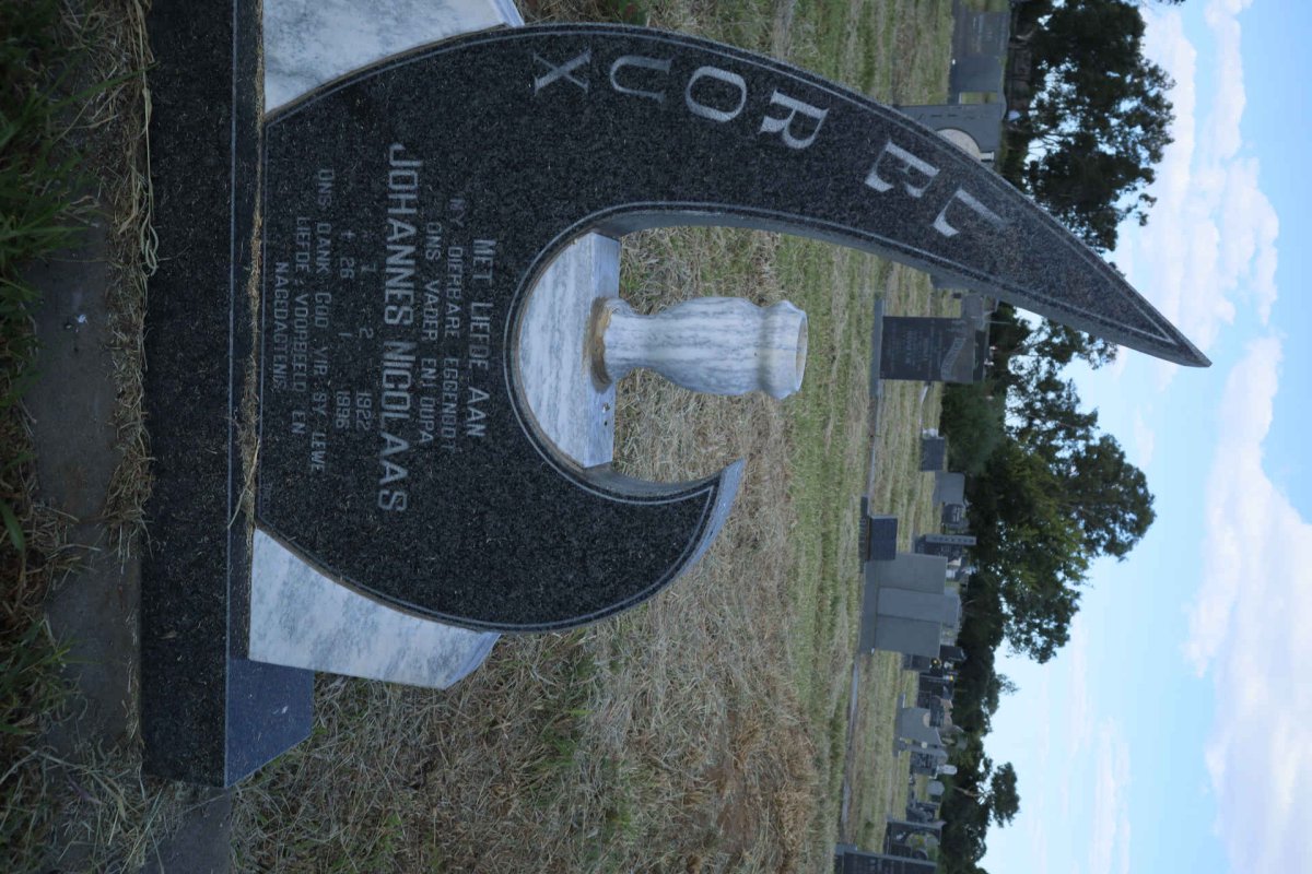 ROUX Johannes Nicolaas, le 1922-1996