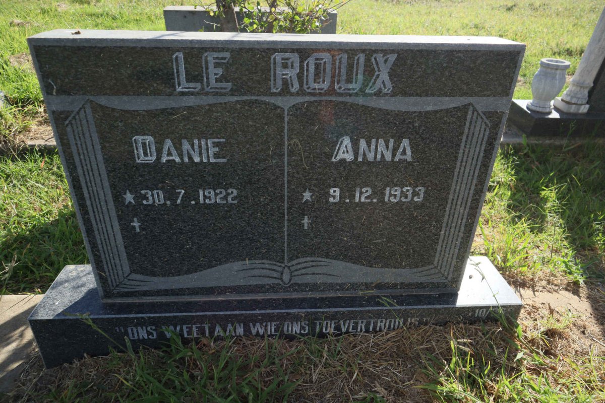 ROUX Danie, le 1922- &amp; Anna 1933-