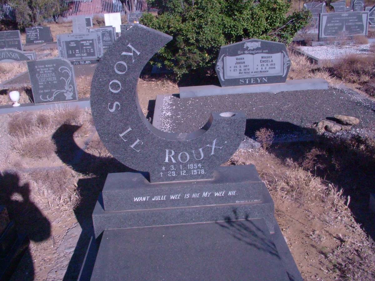 ROUX Koos, le 1954-1978