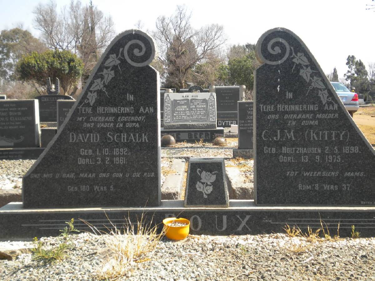 ROUX David Schalk 1892-1961 &amp; C.J.M. HOLTZHAUSEN 1898-1975