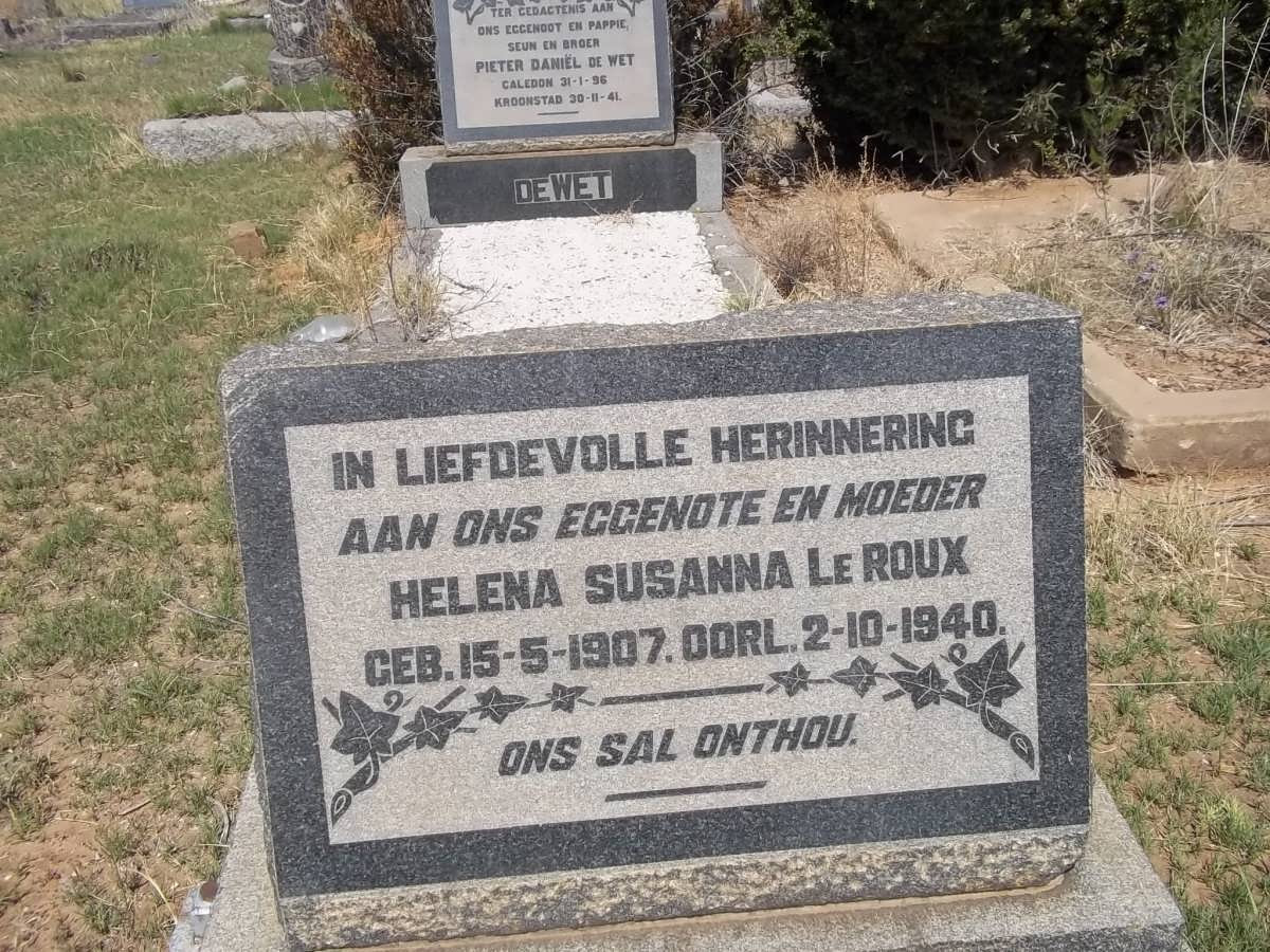 ROUX Helena Susanna, le 1907-1940