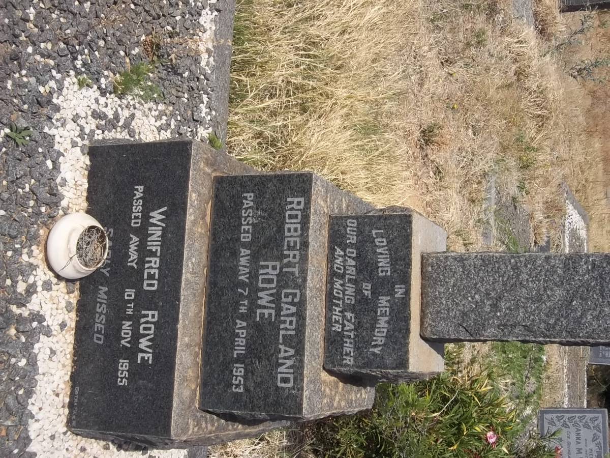 ROWE Robert Garland -1953 &amp; Winifred -1955